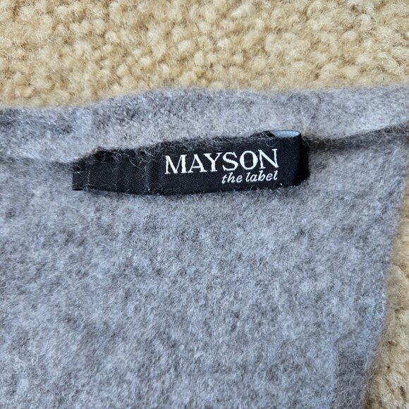 Mayson The Label Grey Cashmere Scarf - Picture 2 of 10